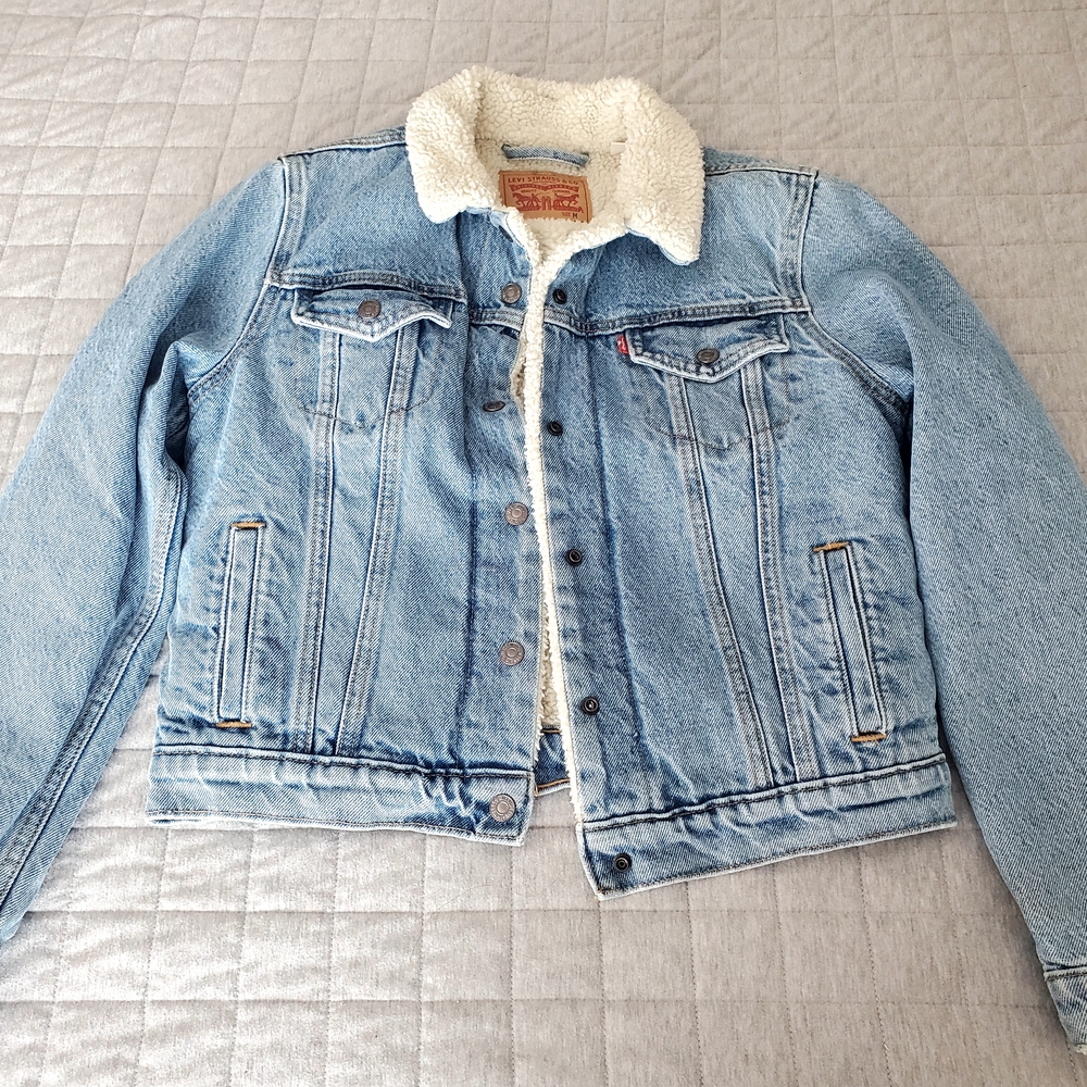 Levi's Light Blue Sherpa-Lined Jacket